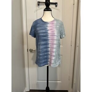 Rails‎ Classic Crew Tee S Ocean Lavender Dip Dye T-Shirt 100% Cotton Tie-Dye